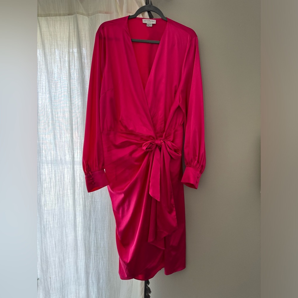 Never fully dressed size 18 hot pink wrap dress